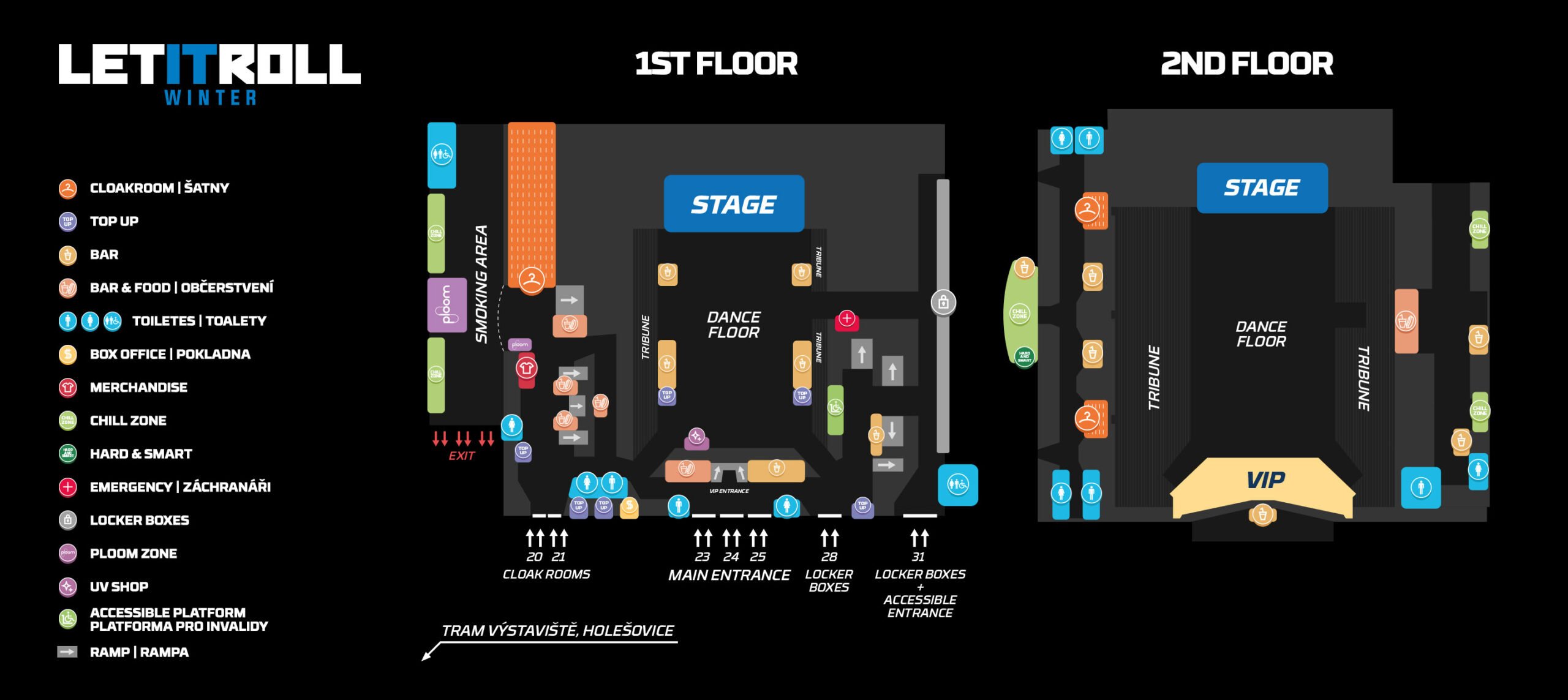 Let It Roll Winter 2026 - festival map